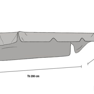 HAMMOCKTAK OLBIA 200x130cm Grå