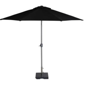 ANDRIA Alu-parasoll 3m Silver/Svart
