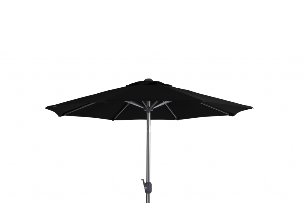 ANDRIA Alu-parasoll 2.5m runt Silver/Svart