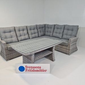 ANDORRA Hörnsoffa inkl dynor Pearl grey
