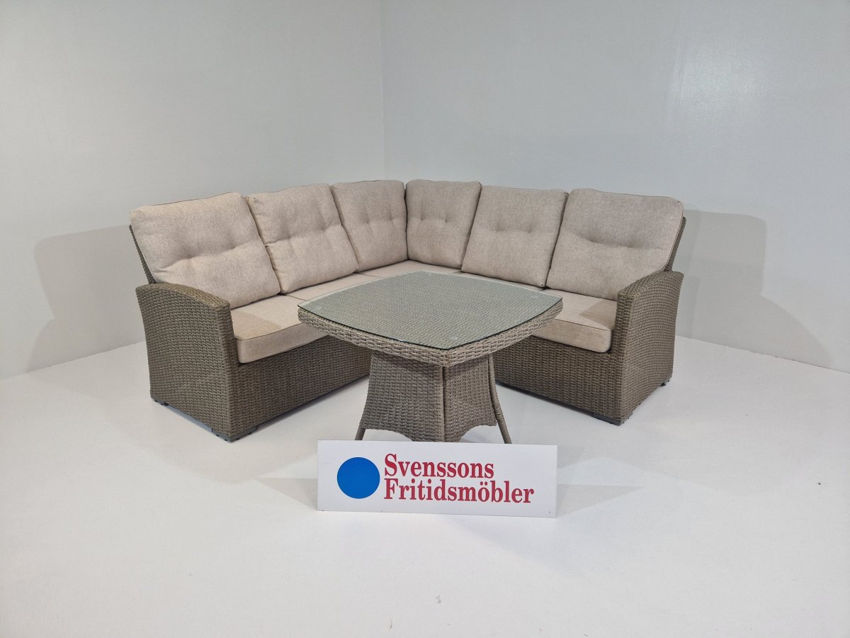 ASHFIELD Hörnsoffa inkl Bord Beige