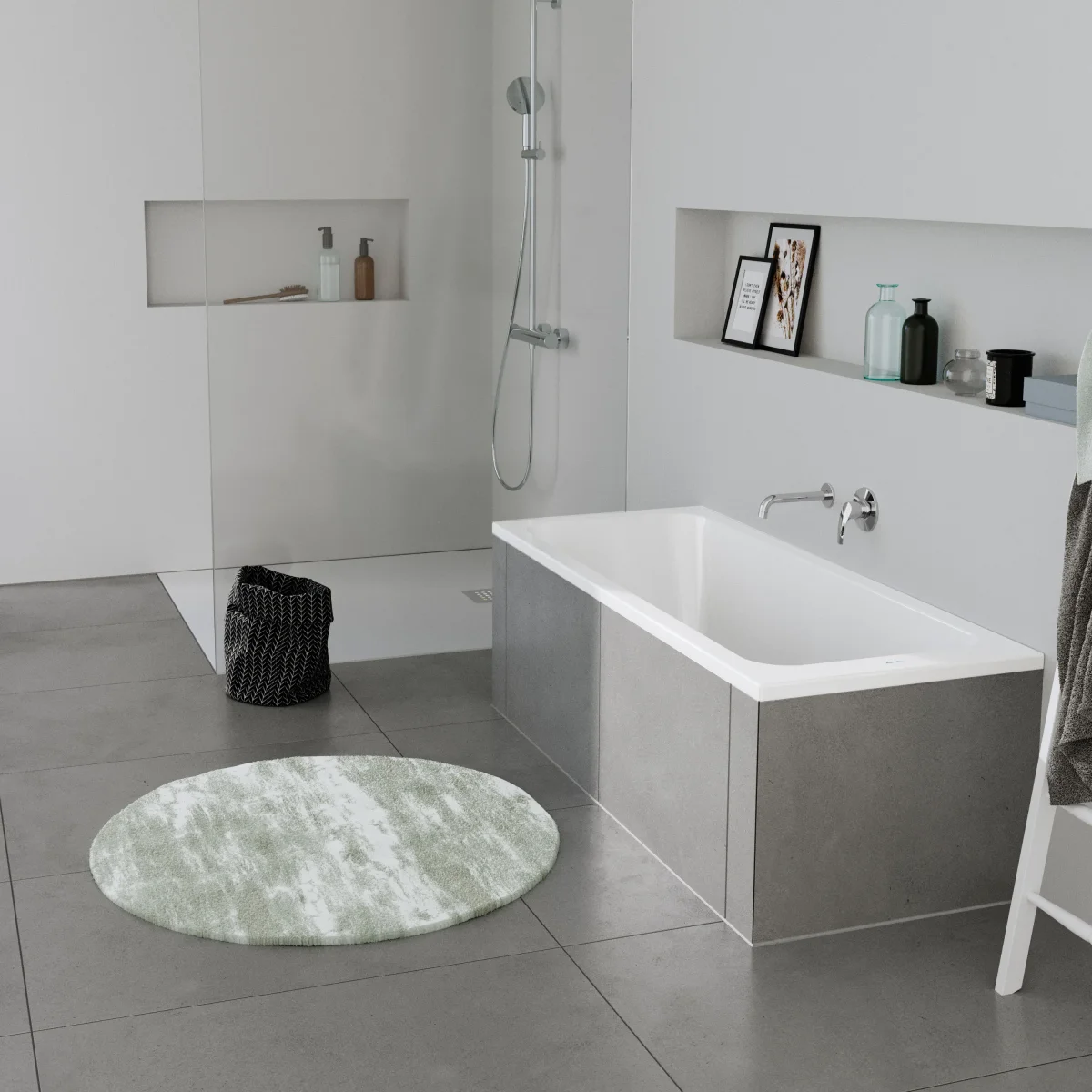 Duravit DuraPecos rektangulär badkar med en rygglutning - Bild 3