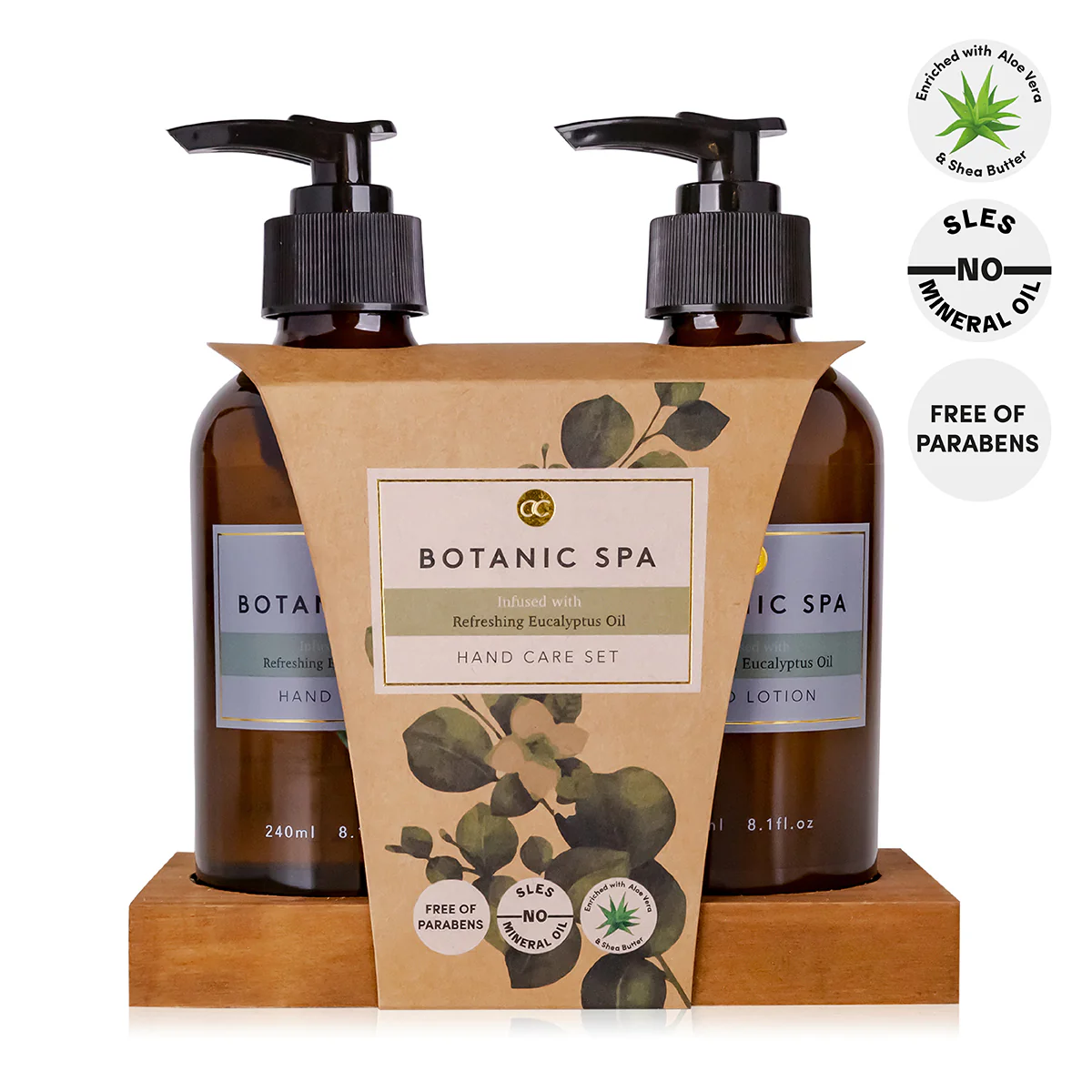Handvårdsset Botanic SPA med trähylla