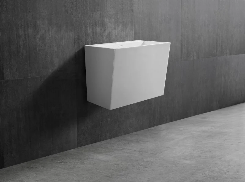 TW18 vägghängd tvättställ i gjuten mineral - Bild 2