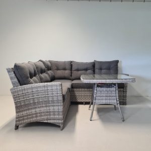 LIVERPOOL Hörnsoffa m. bord 80x80cm Pearl grey